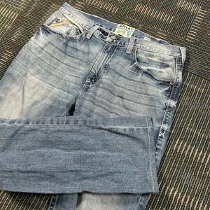 Ariat M2 Relaxed Boot Cut Jeans 38X32 Blue Traditional Western Denim